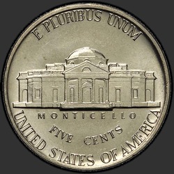 реверс 5¢ (nickel) 1978 "الولايات المتحدة الأمريكية - 5 سنت / 1978 - P"