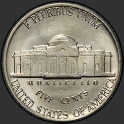 реверс 5¢ (nickel) 1979 "USA - 5 centesimi / 1979 - D"