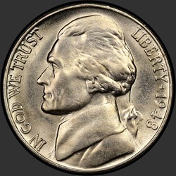 аверс 5¢ (nickel) 1948 "EUA - 5 cêntimos / 1948 - S"