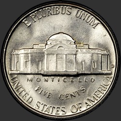 реверс 5¢ (nickel) 1950 "USA  -  5セント/ 1950  -  D"