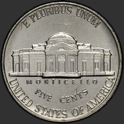 реверс 5¢ (никель) 1997 "США - 5 Cents / 1997 - D"