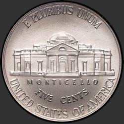 реверс 5¢ (nickel) 2006 "USA - 5 centů / 2006 - D"