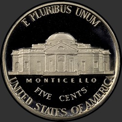 реверс 5¢ (nickel) 1978 "USA - 5 centů / 1978 - S Důkaz"