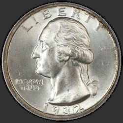 аверс 25¢ (quarter) 1932 "USA  - クォーター/ 1932  -  D"