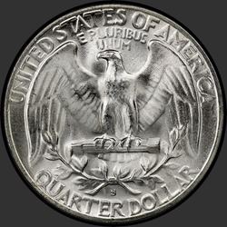 реверс 25¢ (квотер) 1951 "USA - Quarter / 1951 - S"
