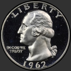 аверс 25¢ (quarter) 1962 "संयुक्त राज्य अमरीका - क्वार्टर / 1962 - सबूत"