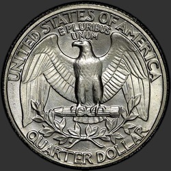 реверс 25¢ (quarter) 1984 "ABD - Çeyrek / 1984 - D"