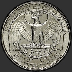 реверс 25¢ (quarter) 1992 "EUA - Trimestre / 1992 - D"