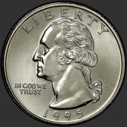 аверс 25¢ (quarter) 1995 "USA  - クォーター/ 1995  -  D"