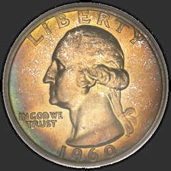аверс 25¢ (quarter) 1960 "الولايات المتحدة الأمريكية - الربع / 1960 - D"