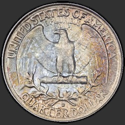 реверс 25¢ (quarter) 1961 "EUA - Trimestre / 1961 - D"