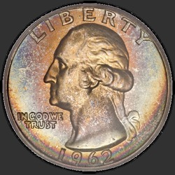 аверс 25¢ (quarter) 1962 "USA  - クォーター/ 1962  -  P"