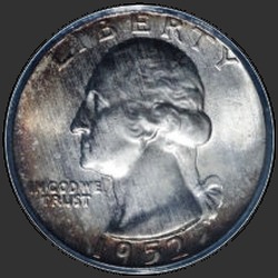 аверс 25¢ (quarter) 1952 "미국 - 분기 / 1952 - D"