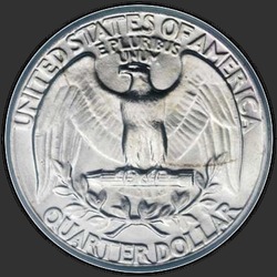 реверс 25¢ (quarter) 1961 "संयुक्त राज्य अमरीका - क्वार्टर / 1961 - पी"