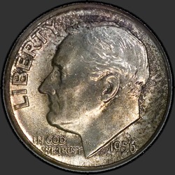 аверс 10¢ (dime) 1956 "الولايات المتحدة الأمريكية - الدايم / 1956 - P"