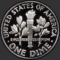реверс 10¢ (dime) 1959 "USA - Dime / 1959 - Dowód"