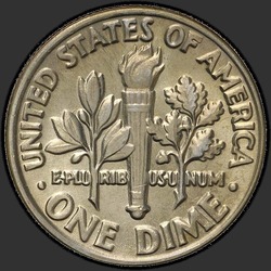 реверс 10¢ (dime) 1982 "USA  - ダイム/ 1982  -  D"