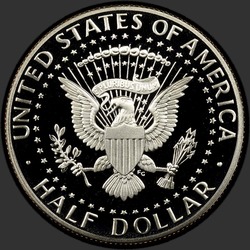 реверс 50¢ (half) 1990 "الولايات المتحدة الأمريكية - 50 سنتا (نصف الدولار) / 1990 - S إثبات"