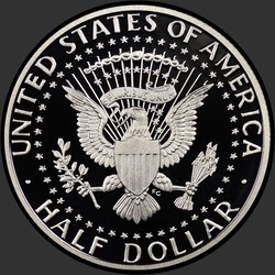 реверс 50¢ (half) 2014 "EUA - 50 Cents (meio dólar) / 2014 - prata"