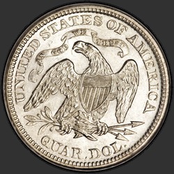 реверс 25¢ (quarter) 1873 "USA - Quarter / 1873 - CL 3 NO ARROWS MS"