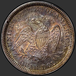 реверс 25¢ (quarter) 1873 "USA - Quarter / 1873 - S ARROWS MS"