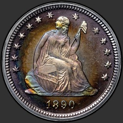 аверс 25¢ (quarter) 1890 "USA - Quarter / 1890 - Proof"