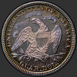 реверс 25¢ (quarter) 1890 "USA - Quarter / 1890 - Proof"