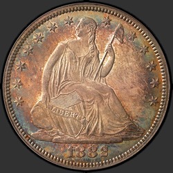аверс 50¢ (half) 1882 "USA - 50 Cents (Half Dollar) / 1882 - Seated Liberty Half Dollar 1882"
