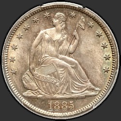 аверс 50¢ (half) 1885 "USA - 50 Cents (Half Dollar) / 1885 - Seated Liberty Half Dollar 1885"