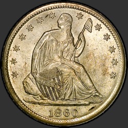 аверс 50¢ (half) 1860 "USA - 50 centů (půldolar) / 1860 - S"