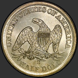 реверс 50¢ (half) 1860 "USA - 50 centů (půldolar) / 1860 - S"
