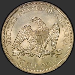реверс 50¢ (half) 1861 "USA - 50 centesimi (Dollaro mezzo) / 1861 - P"