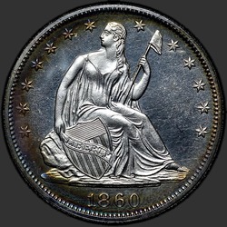 аверс 50¢ (half) 1860 "USA - 50 centů (půldolar) / 1860 - Důkaz"