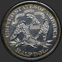 реверс 50¢ (half) 1866 "USA - 50 Cents (Half Dollar) / 1866 - MOTTO PF"