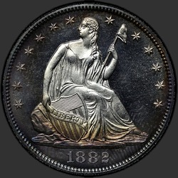 аверс 50¢ (half) 1882 "USA - 50 Cents (Half Dollar) / 1882 - Proof"