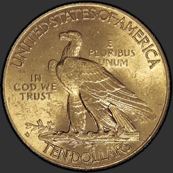 реверс 10 dollars américains 1908 "USA - 10 Dollars / 1908 - D"