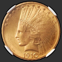 аверс 10 dollars (US) 1910 "USA - 10 Dollars / 1910 - Indian Head $10 1910"