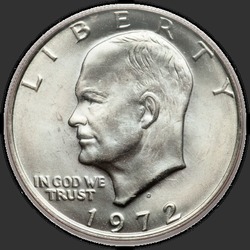 аверс 1$ (buck) 1972 "USA  -  1ドル/ 1972  -  D"