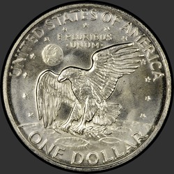 реверс 1$ (buck) 1972 "EUA - 1 dólar / 1972 - prata"