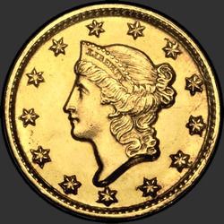 аверс 1$ (buck) 1849 "USA - 1 Dollar / 1849 - D"