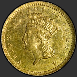аверс 1$ (buck) 1857 "USA - 1 Dollar / 1857 - C MS"