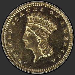 аверс 1$ (buck) 1868 "USA - 1 Dollar / 1868 - P"