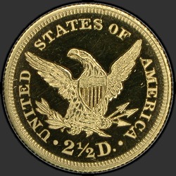реверс 2.5 Dollars 1845 "USA - 2.5 Dollars / 1845 - Proof"