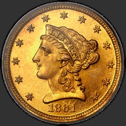 аверс 2.5 דולר 1861 "USA - 2.5 Dollars / 1861 - Proof"