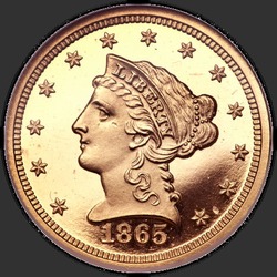 аверс 2.5 Dollars 1865 "USA - 2.5 Dollars / 1865 - Proof"