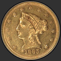 аверс 2.5 Dollars 1865 "USA - 2.5 Dollars / 1865 - P"