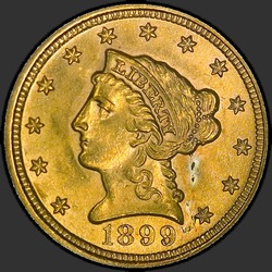аверс 2.5 Dollars 1899 "USA - 2.5 Dollars / 1899 - P"