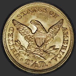 реверс 2.5 דולר 1861 "USA - 2.5 Dollars / 1861 - Liberty Head $2.50 1861"