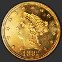 аверс 2,5 Dollars 1882 "États-Unis - 2,5 dollars / 1882 - Preuve"