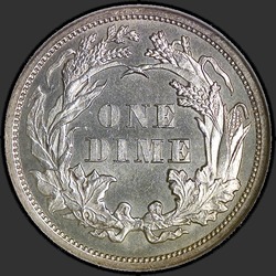 реверс 10¢ (dime) 1863 "USA - Dime / 1863"